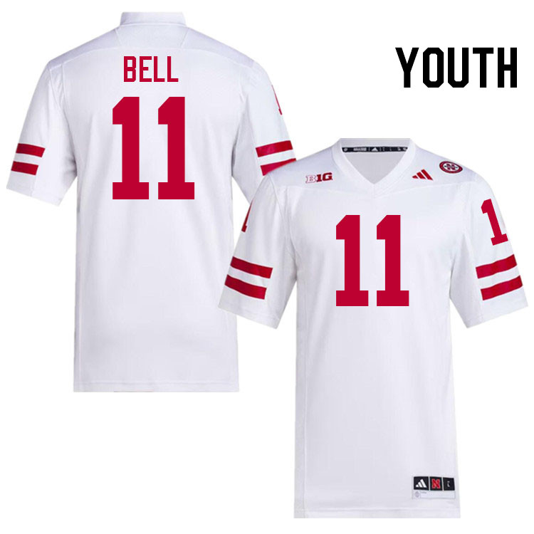 Youth #11 Demitrius Bell Nebraska Cornhuskers College Football Jerseys Stitched Sale-White